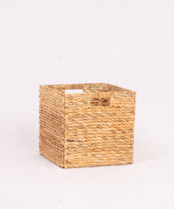 Portable Water Hyacinth Storage Basket with Handles