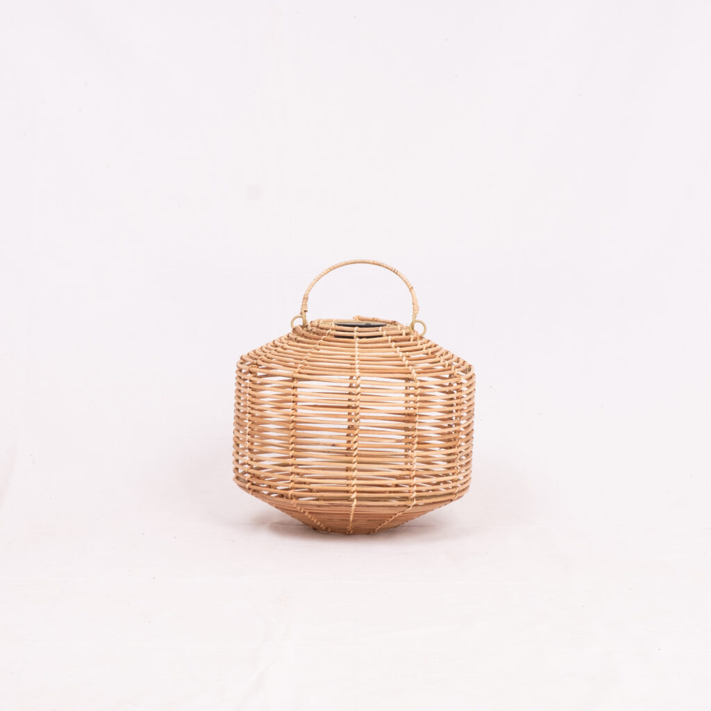 Wholesale Rattan Lantern with Solar Light Bulb