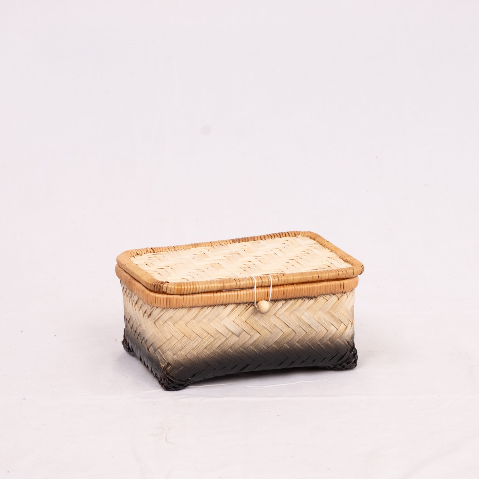 Set 3 Natural Bamboo Basket With Lid
