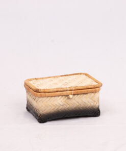 Set 3 Natural Bamboo Basket With Lid