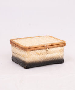 Set 3 Natural Bamboo Basket With Lid