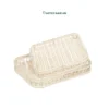 Wholesale Set of 2 Natural Rattan Tray in White for Table Decor and Organization | Handwoven Eco-Friendly Decorative Serving Trays