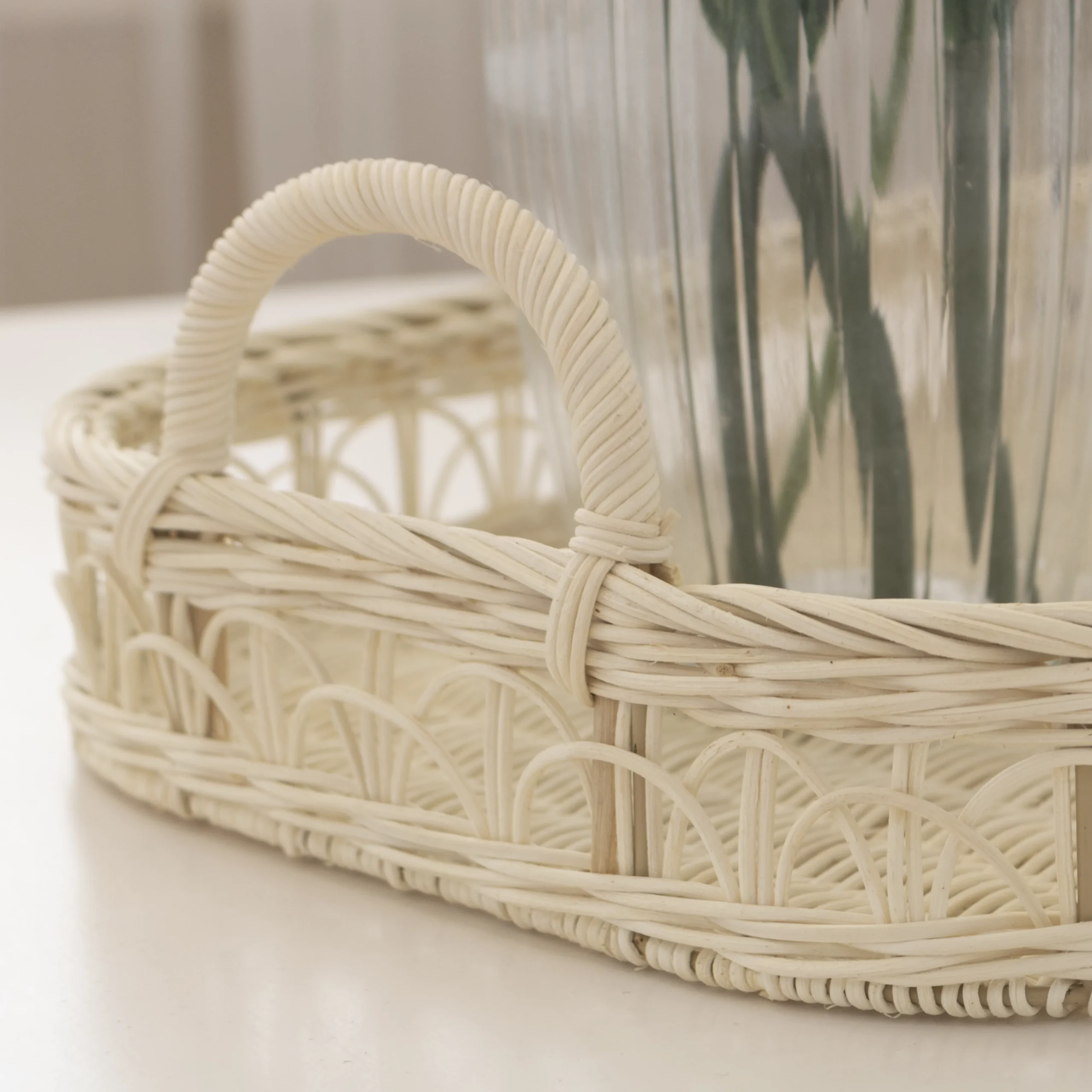 Wholesale Set of 2 Natural Rattan Tray in White for Table Decor and Organization | Handwoven Eco-Friendly Decorative Serving Trays 4 Wholesale Set of 2 Natural Rattan Tray in White for Table Decor and Organization | Handwoven Eco-Friendly Decorative Serving Trays