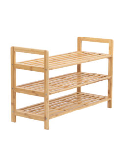 3-Tiered Bamboo Wicker Shoe Rack Wholesale