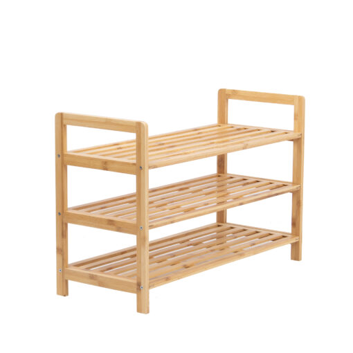 3-Tiered Bamboo Wicker Shoe Rack Wholesale