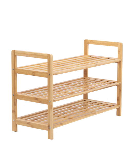 3-Tiered Bamboo Wicker Shoe Rack Wholesale