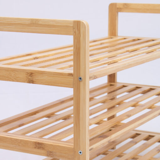 3-Tiered Bamboo Wicker Shoe Rack Wholesale