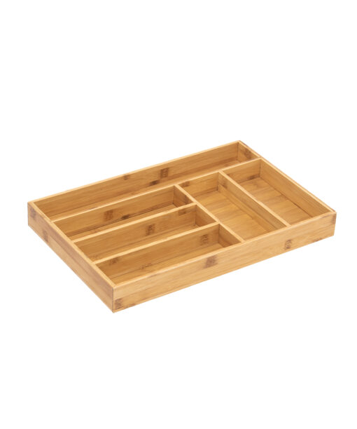 Bamboo 6-compartment Cutlery Drawer Organizer