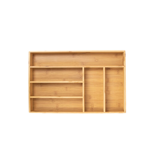 Bamboo 6-compartment Cutlery Drawer Organizer