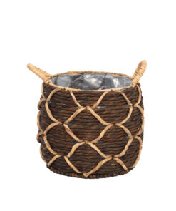 Twisted Water Hyacinth Indoor Wicker Planter Wholesale