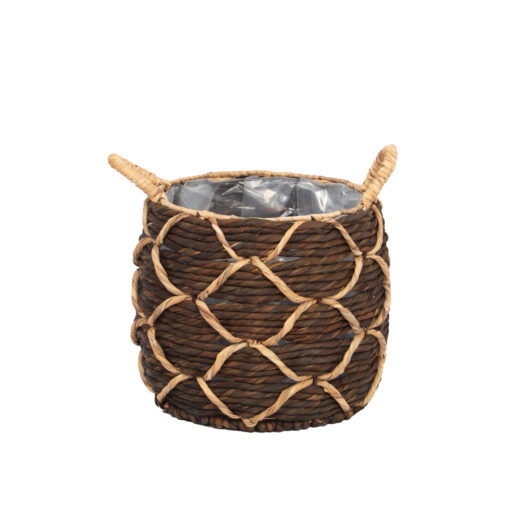 Twisted Water Hyacinth Indoor Wicker Planter Wholesale