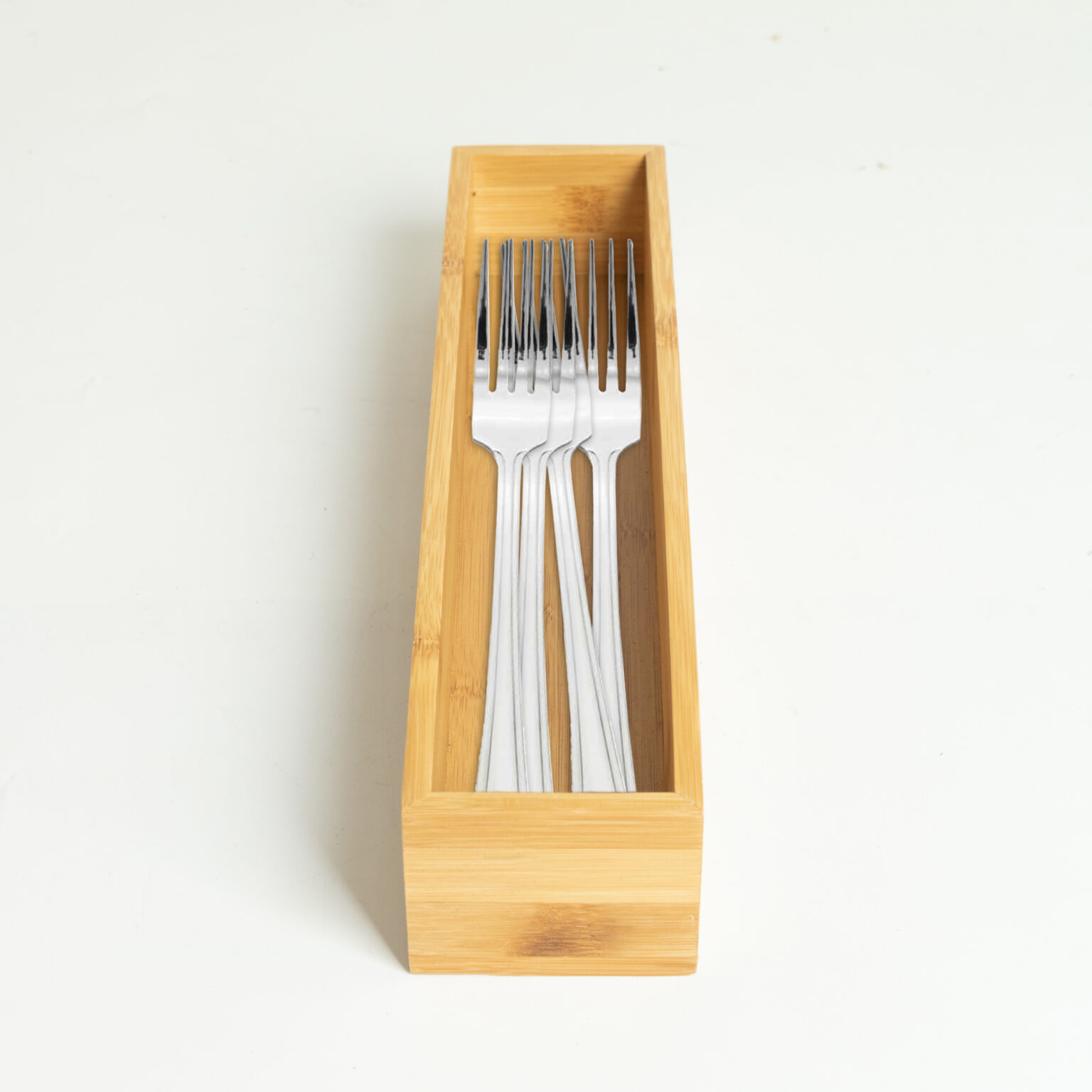 Bamboo Rectangular Cutlery Organizer Tray Wholesale Vietnam
