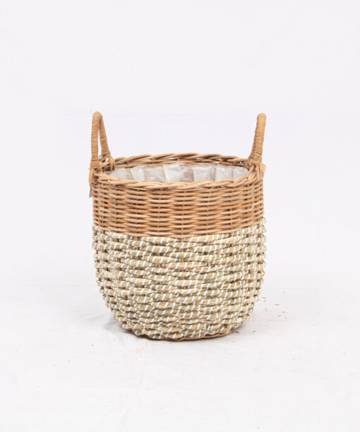 Seagrass Rattan 30cm Indoor Plant Pot Wholesale
