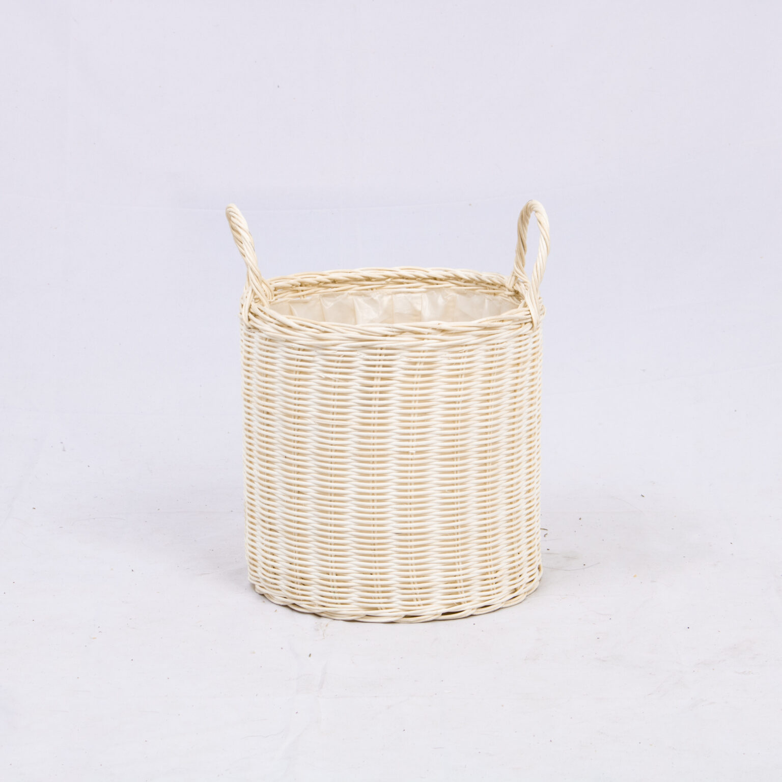 White Rattan 30cm Indoor Plant Pot Wholesale