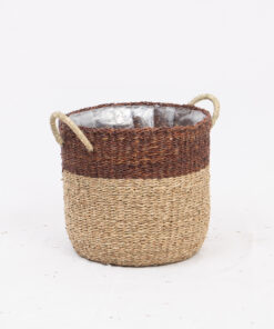 Seagrass Baskets For Plants Wholesale With Plastic Lining
