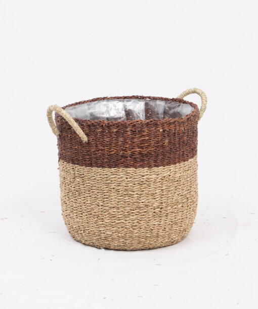 Seagrass Baskets For Plants Wholesale With Plastic Lining