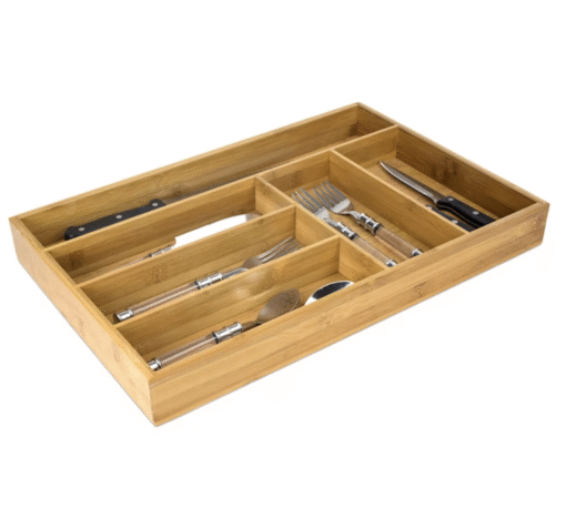 Bamboo 6-compartment Cutlery Drawer Organizer