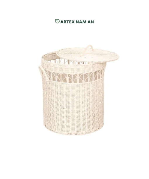 Wholesale Set of 2 Rattan Storage Laundry Hamper Multipurpose Baskets with Unique Open Weave for Home, HORECA and Retail Organizing