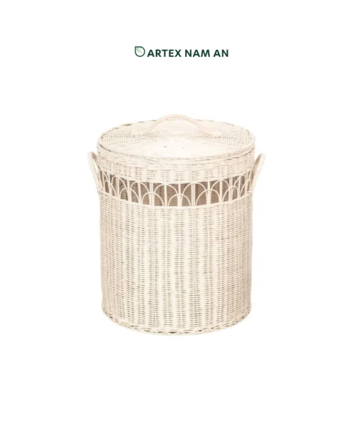 Wholesale Set of 2 Rattan Storage Laundry Hamper Multipurpose Baskets with Unique Open Weave for Home, HORECA and Retail Organizing
