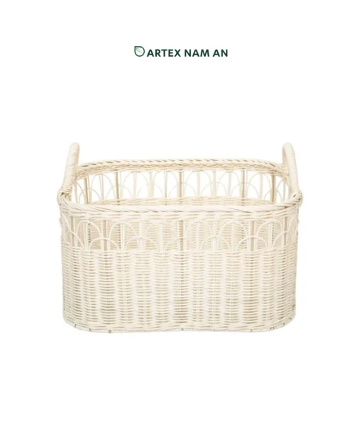 Wholesale Set of 2 Rattan Rectangle Basket with handles and open-weave design for eco-friendly storage, laundry and home organization. Ideal for minimalist, farmhouse, contemporary, bohemian and modern interiors. We welcome bulk orders, OEM/ODM collaborations and private label projects for retailers, wholesalers, sourcing agents and HORECA buyers.