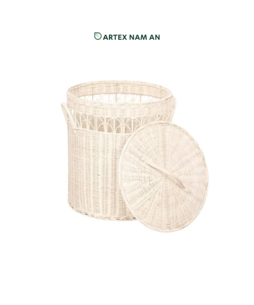 Wholesale Set of 2 Rattan Storage Laundry Hamper Multipurpose Baskets with Unique Open Weave for Home, HORECA and Retail Organizing
