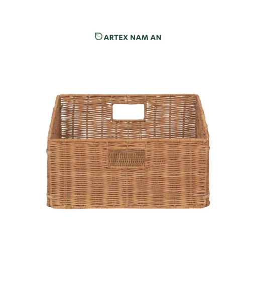 Bulk Rattan Basket for Ikea Kallax Shelves in Natural Color Foldable Storage for Home, Office and HORECA | Low MOQ