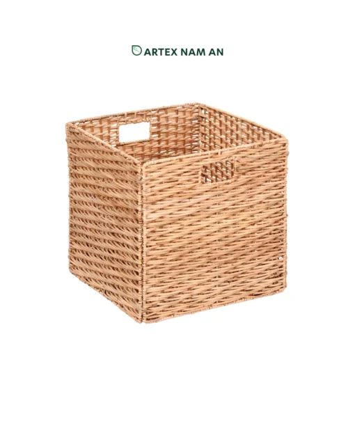Wholesale Storage Basket made from Rattan, Foldable Cube Storage Basket for Ikea Kallax Shelves, Home and Office Organization | Low MOQ