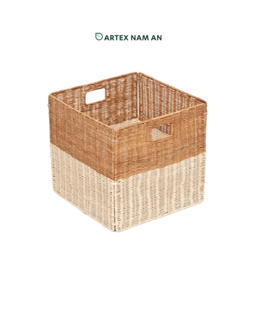 Wholesale Storage Basket made from Natural Rattan Peel for Ikea Kallax Shelves, Home, Office, HORECA and Retail Organization