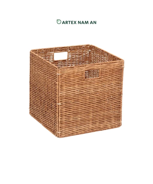 Wholesale Storage Basket Made From Rattan, Foldable Design Great for Ikea Kallax Shelves and Home, Office, HORECA Storage