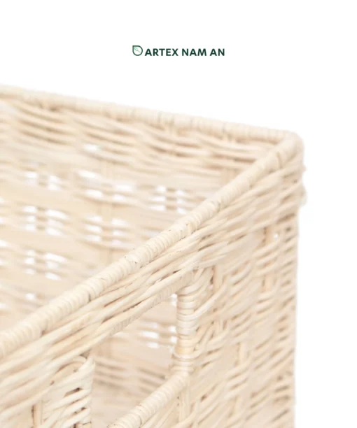 Wholesale Rattan Baskets for Ikea Kallax Shelves in Off White – Foldable Storage for Home, Office and HORECA | Low MOQ