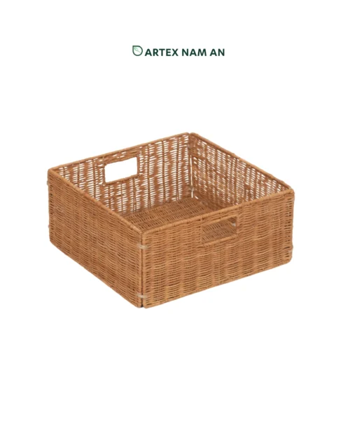 Bulk Rattan Basket for Ikea Kallax Shelves in Natural Color Foldable Storage for Home, Office and HORECA | Low MOQ