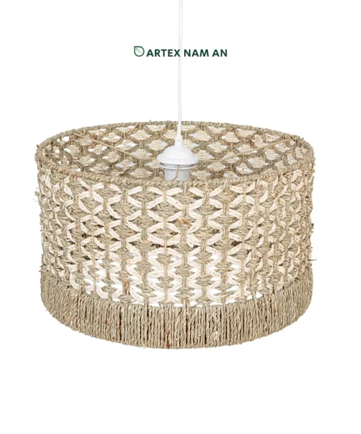 Whole Sale Seagrass with Palm leaf Pendant Lampshade for cottage farmhouse and modern interiors, ideal for home, wedding and hospitality lighting. We welcome bulk orders, OEM/ODM collaborations, and private label projects for retailers, wholesalers, sourcing agents, and HORECA buyers.