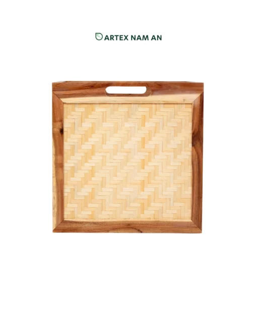 Wholesale Storage Basket made from Acacia Wood for Home, Office, Retail and HORECA Organization | Knock Down Design with Bamboo Mesh Detail