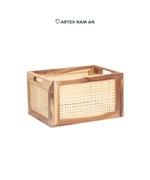 Wholesale Storage Basket made from Acacia wood for Ikea Kallax Shelves, Home, Office, HORECA and Retail Organization