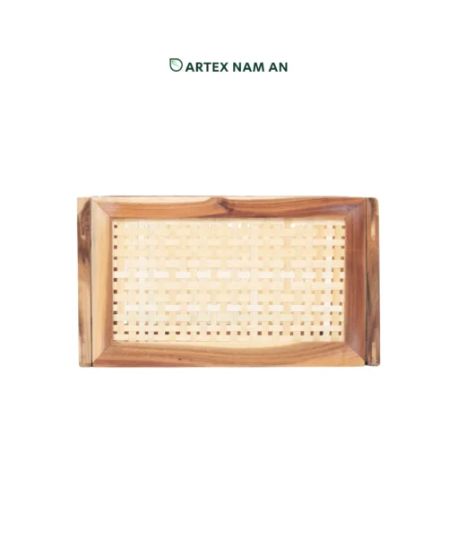 Wholesale Acacia wood foldable storage basket bin with woven bamboo detail for Ikea Kallax Shelves, Home, Office, HORECA and Retail Organization