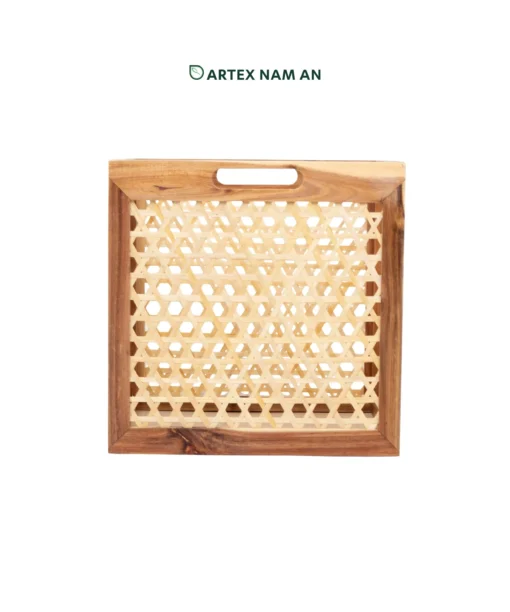 Wholesale Space Saving Acacia wood folding basket, FSC certified knock down cube with woven bamboo detail for IKEA Kallax shelves, office, kitchen and bathroom organization. We welcome bulk orders, OEM/ODM collaborations and private label projects for retailers, wholesalers, sourcing agents and HORECA buyers.