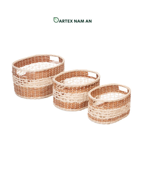 Wholesale Storage Basket Made from Rattan for Home, Office, Kitchen and Bathroom Organization