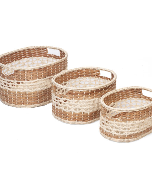 Wholesale Storage Basket made from rattan core for modern home, office, kitchen and bathroom organization in contemporary, midcentury and boho chic interiors. We welcome bulk orders, OEM/ODM collaborations, and private label projects for retailers, wholesalers, sourcing agents and HORECA buyers.