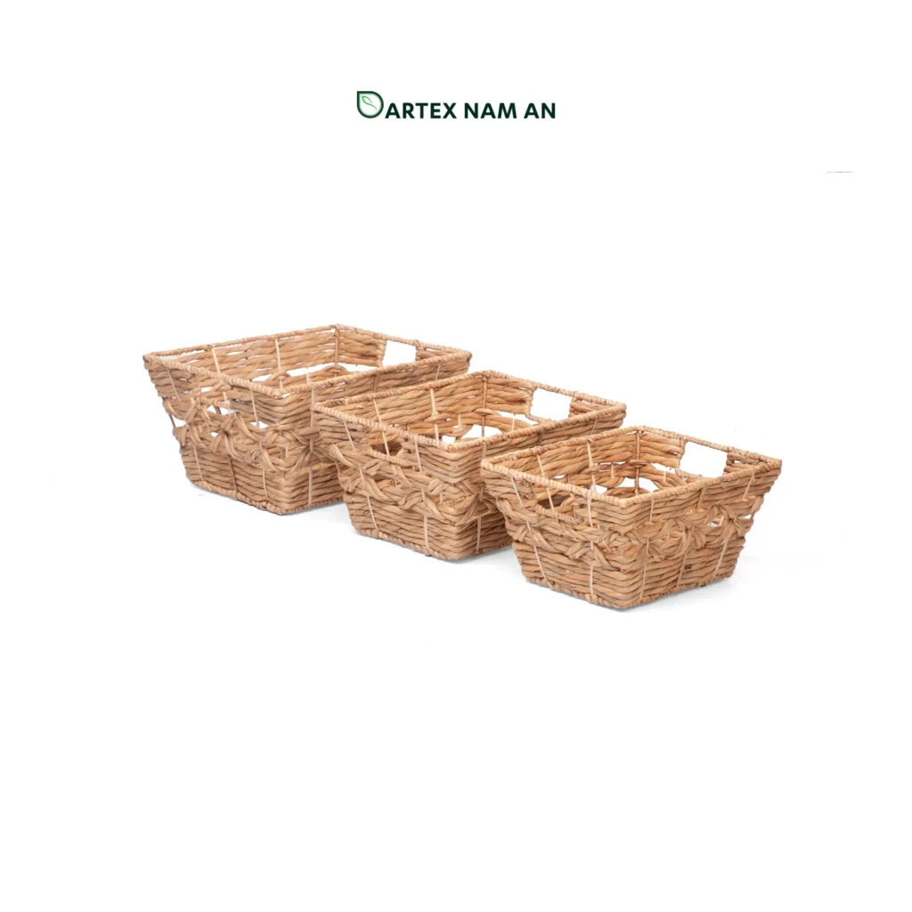 Wholesale Storage Basket made from natural water hyacinth for home, office, HORECA and retail organization. Ideal for contemporary, midcentury, modern, coastal and boho chic interiors. We welcome bulk orders, OEM/ODM collaborations and private label projects for retailers, wholesalers, sourcing agents and HORECA buyers.
