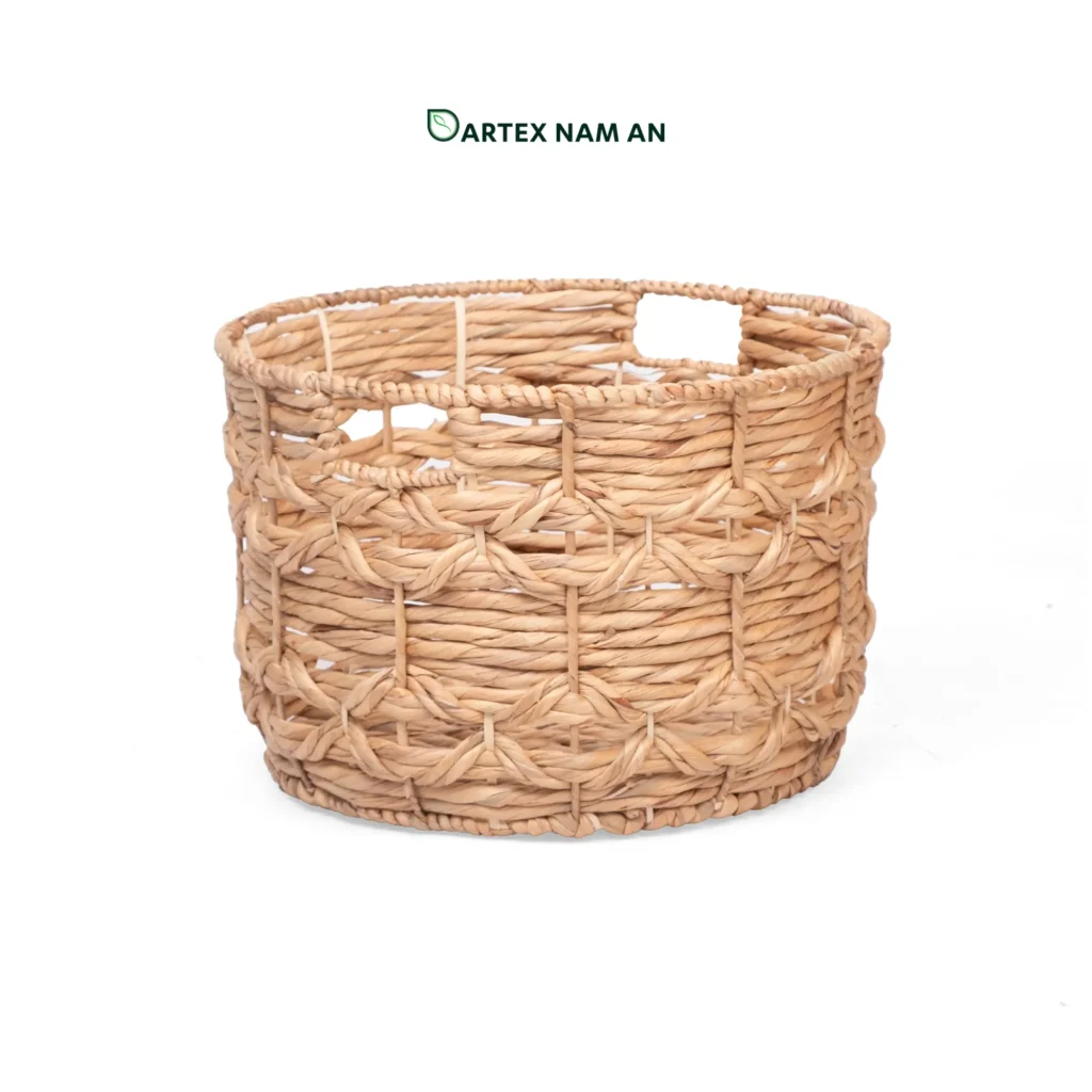 Wholesale Storage Basket made from natural water hyacinth for home, office, HORECA and retail organization in contemporary, modern, coastal and boho chic interiors. We welcome bulk orders, OEM/ODM collaborations and private label projects for retailers, wholesalers, sourcing agents and hospitality buyers.