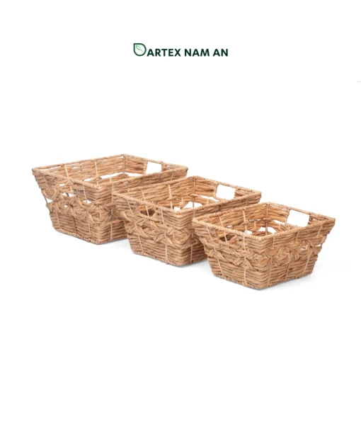 Wholesale Storage Basket made from natural water hyacinth for home, office, HORECA and retail organization. Ideal for contemporary, midcentury, modern, coastal and boho chic interiors. We welcome bulk orders, OEM/ODM collaborations and private label projects for retailers, wholesalers, sourcing agents and HORECA buyers.