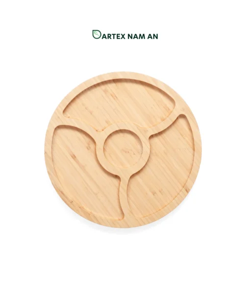 Wholesale Bamboo Serving Tray Round for Charcuterie, Kitchen and HORECA Dining Service