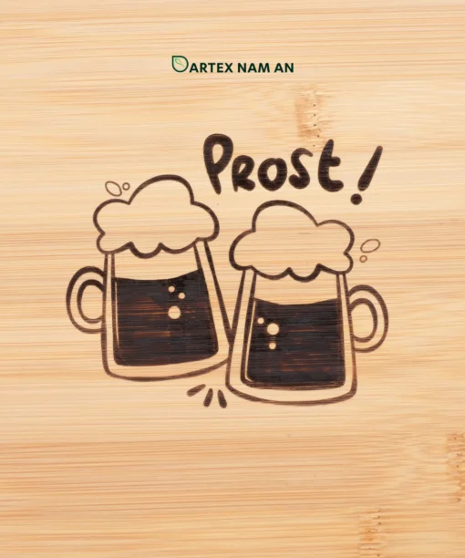 Wholesale Bamboo Serving Tray with laser engraved Oktoberfest theme for charcuterie, snacks, beer service and casual dining. Multifunctional tray and cutting board for home, bar, restaurant and hotel use. We welcome bulk orders, OEM/ODM collaborations and private label projects for retailers, wholesalers, sourcing agents and HORECA buyers.