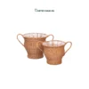 Wholesale Planter made from Rattan with Handles Mediterranean Inspired for Indoor Garden, Home, Office and HORECA Décor