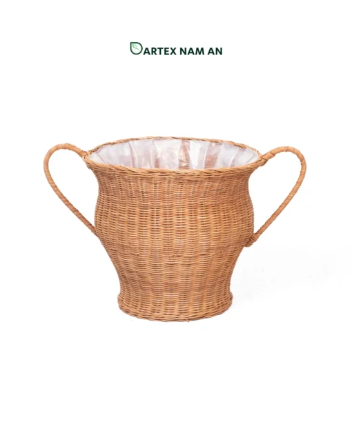 Wholesale Planter made from Rattan with Handles Mediterranean Inspired for Indoor Garden, Home, Office and HORECA Décor
