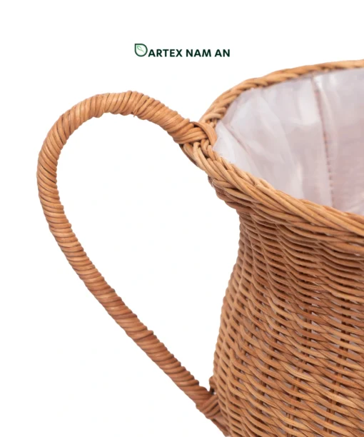 Wholesale Planter made from Rattan with Handles Mediterranean Inspired for Indoor Garden, Home, Office and HORECA Décor