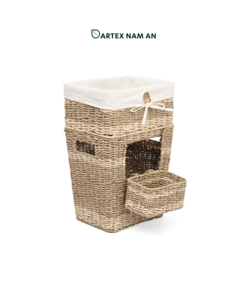 Wholesale Storage Basket stacked set made from natural seagrass and palm leaf for home, office, HORECA and retail organization. Ideal for contemporary, modern, coastal and boho chic interiors. We welcome bulk orders, OEM/ODM collaborations and private label projects for retailers, wholesalers, sourcing agents and hospitality buyers.