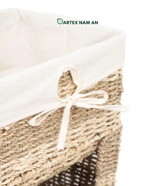 Wholesale Storage Basket stacked set made from natural seagrass and palm leaf for home, office, HORECA and retail organization. Ideal for contemporary, modern, coastal and boho chic interiors. We welcome bulk orders, OEM/ODM collaborations and private label projects for retailers, wholesalers, sourcing agents and hospitality buyers.