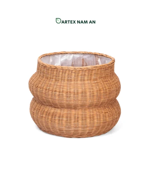 Wholesale Planter made from Rattan Core with Nylon Lining for Indoor Garden, Lobby and HORECA Decoration