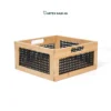 Optimize freight costs and elevate store displays with our knock-down Wholesale Storage Basket. Features a premium natural bamboo frame and black woven mesh panels. Perfect for HORECA, office, and retail storage. Smart flat-pack design. Bulk ready.